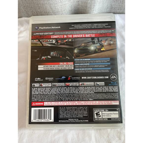 Need for Speed Shift 2 Unleashed (PS3) – Complete with Manual – Excellent - Picture 2 of 4